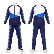 Wholesale OEM Sublimation Tracksuit Zipper Men Jogger Tracksuit Polyester Long Sleeve Tracksuit