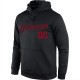 Custom Stitched Black Black-red Sports Pullover Sweatshirt Hoodie