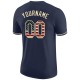 Custom Navy Vintage Usa Flag-cream Performance T-shirt