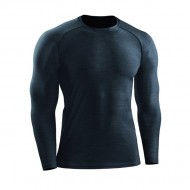 Compression Shirt Long Sleeve Plain T-shirt Men Bodybuilding Fitness Sportswear