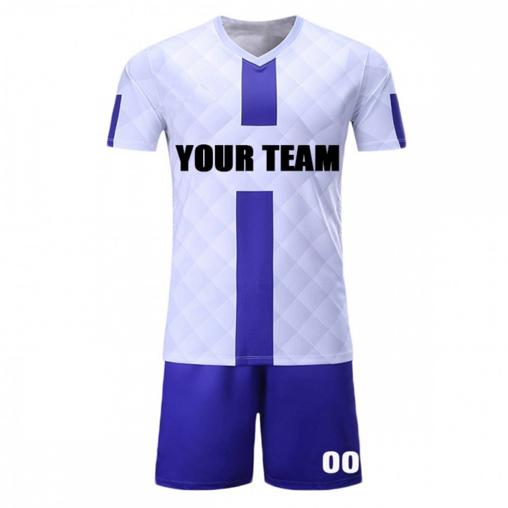 Wholesale Plain Design Adult Quick Dry Soccer Jersey Kit Football Sport Wear Uniforms Set