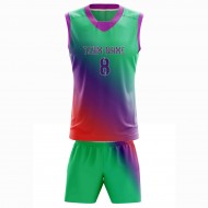 Wholesale Customize sublimation manufacturer club team league basketball uniforms sets reversible with short