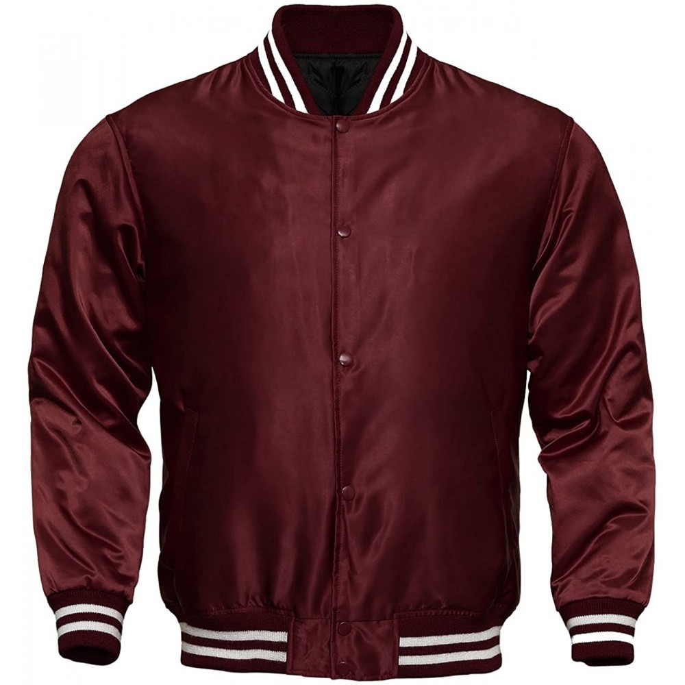 Silk Satin Varsity Custom Embroidery Jackets Varsity Jackets