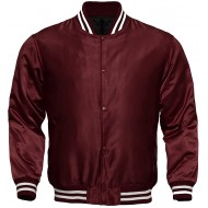 Silk Satin Varsity Custom Embroidery Jackets Varsity Jackets