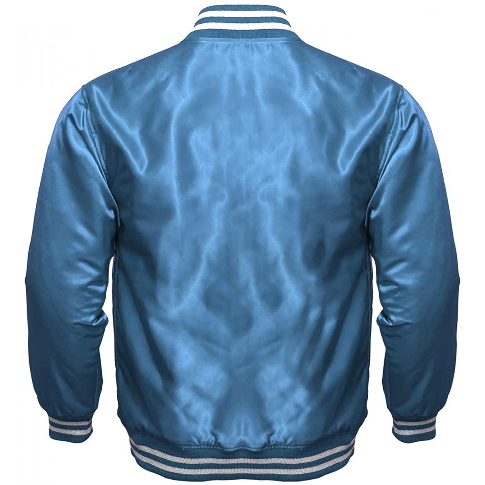 Casual Men’s Jacket 2021 Autumn Zipper Satin Jacket Male Fashion