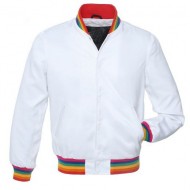 Custom made 100% polyester satin varsity jacket wholesale Satin Jackets