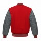 Red Wool and Gray Leather Sleeves Stylish Letterman Jackets