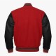 Red and Black leather sleeves Stylish Baseball Jackets