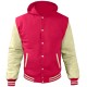 Pink Jacket with leather sleeves Varsity Letterman Jackets