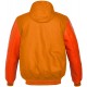 Custom orange varsity jacket good quality orange leather