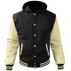 Varsity jacket with Hood/ wool leather sleeves Custom Print & embroidery Men’s Color jacket