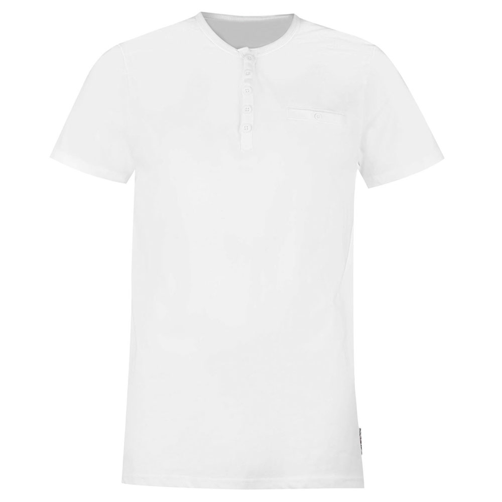 Men’s Short-Sleeve Venice Burnout Notch Neck Cotton T-Shirt