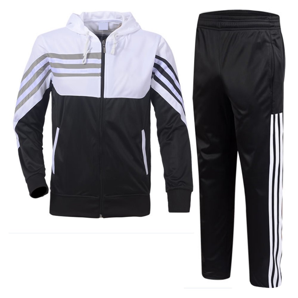 High quality sports wear men plain blank sweat running tracksuits