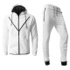 Women tracksuits White color 100% polyester windbreaker sports tracksuits set