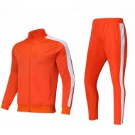 Custom Polyester Tracksuits With White Side Stripes