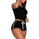 Custom Wholesale Women’s sexy t shirt and shorts 2 pieces set outfits