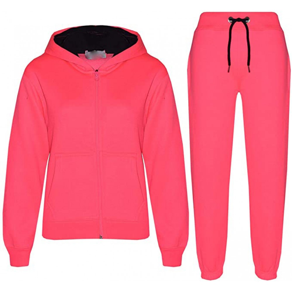 Ladies Thick Cotton Fleece Pink Color Women Sweat suit