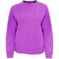 Custom purple color fleece oversized plain embroidered sweatshirts for women