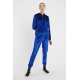 Women’s Parlement Blue Hooded Velvet Stone Printed Tracksuit Set