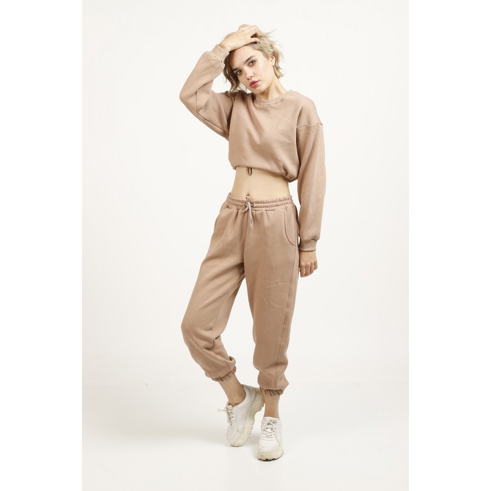 Women’s Mink Top Crop Track Suit