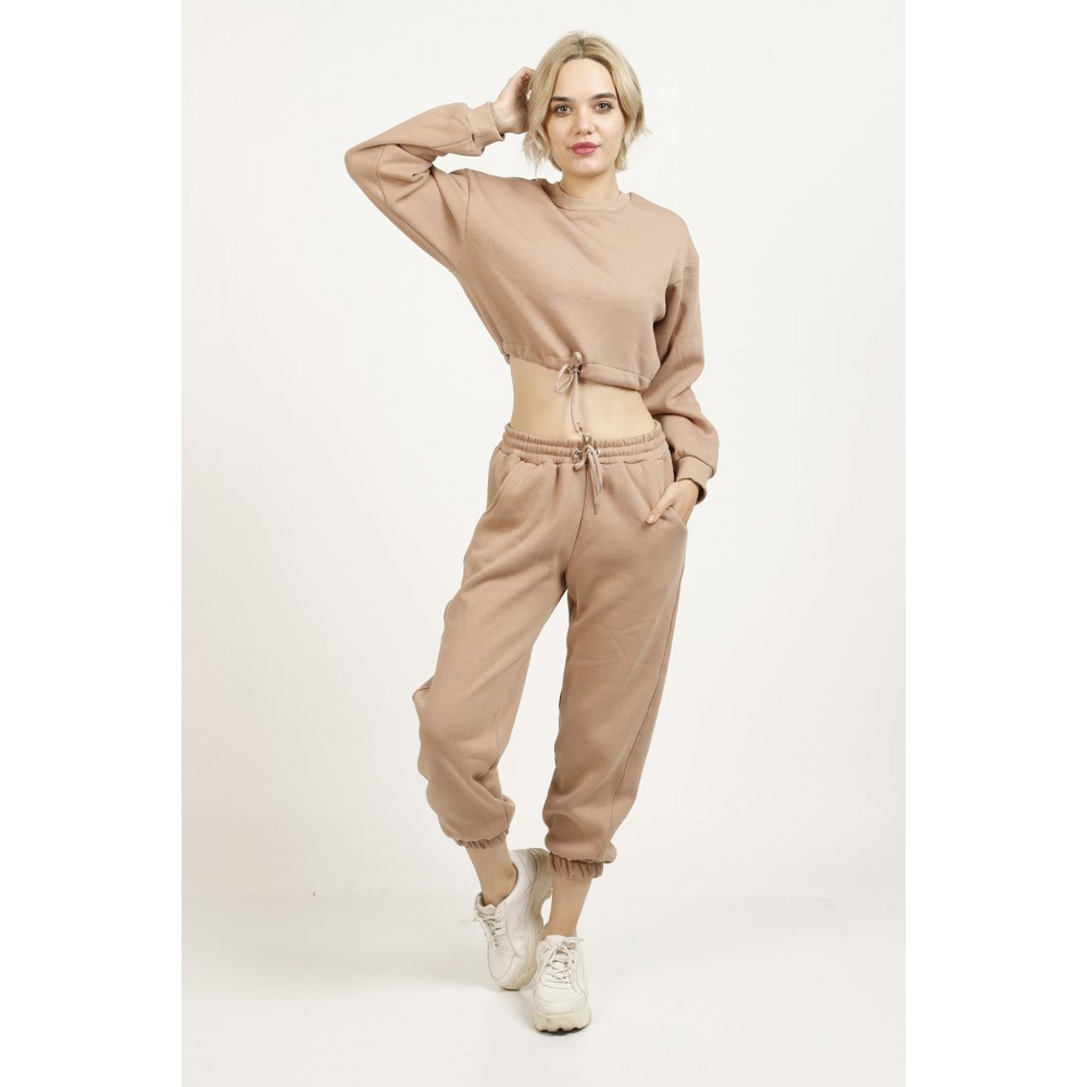 Women’s Mink Top Crop Track Suit