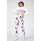 Women’s Lilac Patterned Basic Sweatpants With Pockets Tracksuit