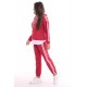 Women’s Red Hooded and Pant Striped Tracksuit