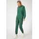 Women’s Green Fleece Winter Track Suit