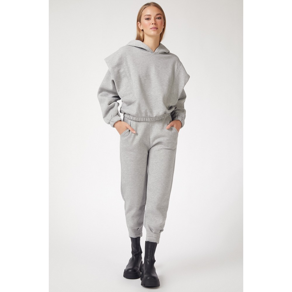 Women’s Gray Padded Fleece Track Suit