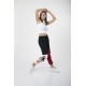 Women’s Black Trousers Elastic Color-Blocked Mickey Printed Sweatpants