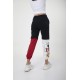 Women’s Black Trousers Elastic Color-Blocked Mickey Printed Sweatpants