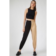 Women’s Biscuit Two Color High Waist Sweatpants