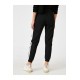 Women Black Tracksuit Bottom White Strips