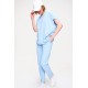 Women Aviator Blue Crew Neck Tracksuit