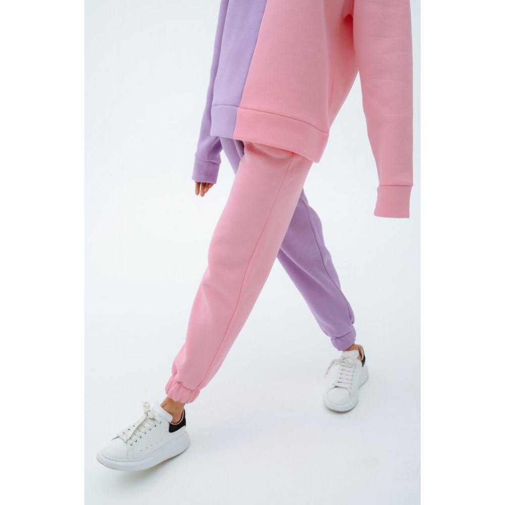 Pink Lilac Block Tracksuit Bottom