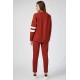 Women’s Marron Tracksuit White Stripe Detailed Set